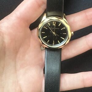 Karl Lagerfeld Black Strap with Gold Buckle